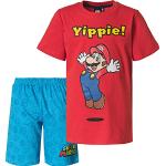 Rote Super Mario Mario Kinderschlafanzüge & Kinderpyjamas für Jungen Größe 110 