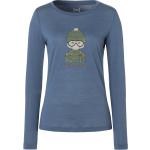 Reduzierte Blaue Langärmelige Super.Natural Katzen-Shirts mit Katzenmotiv für Damen Größe XL 
