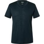Reduzierte Blaue Super.Natural V-Ausschnitt T-Shirts aus Merino-Wolle für Herren Größe 3 XL 