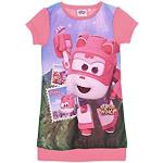Pinke Motiv Super Wings Kindernachthemden & Kindernachtkleider für Mädchen Größe 110 