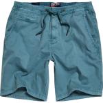 Reduzierte Blaue Unifarbene Superdry Chino-Shorts mit Reißverschluss aus Baumwolle für Herren Größe XXL 