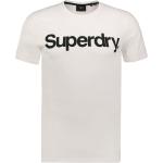 Weiße Kurzärmelige Superdry Rundhals-Ausschnitt T-Shirts für Herren Größe M 