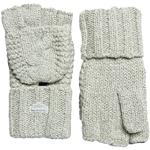 Reduzierte Hellgraue Superdry Strick-Handschuhe aus Tweed für Damen Einheitsgröße 