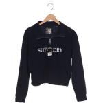 Reduzierte Marineblaue Superdry Damensweatshirts aus Fleece Größe S 