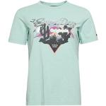 Reduzierte Mintgrüne Vintage Superdry T-Shirts für Damen Größe S 