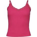 Pinke Superdry T-Shirts aus Spitze für Damen 