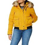 Gelbe Superdry Everest Bomberjacken mit Kapuze für Damen Größe XS für den für den Herbst 