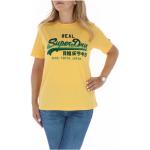 Reduzierte Gelbe Superdry T-Shirts für Damen Größe XS 