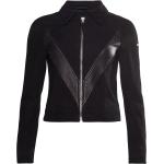 Schwarze Superdry Übergangsjacken aus Leder für Damen Größe XL 