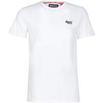 Weiße Bestickte Superdry Orange Label T-Shirts enganliegend für Herren Größe L 