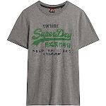 Superdry Herren Vl Premium Goods Graphic Tee C1-Bedrucktes T-Shirt (M), Grau (Mid Grey Marl), XL