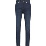 Reduzierte Blaue Unifarbene Superdry Slim Fit Jeans mit Reißverschluss aus Baumwolle für Herren Weite 30, Länge 32 