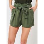 Grüne Vintage Superdry Paperbag-Shorts aus Denim für Damen Größe L 