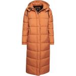 Hellorange Unifarbene Superdry Maxi Damensteppmäntel & Damenpuffercoats mit Reißverschluss Größe M für den für den Winter 