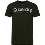 Olivgrüne Vintage Superdry Surplus Goods T-Shirts für Herren Größe L 
