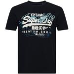Marineblaue Vintage Superdry T-Shirts für Herren Größe M 