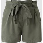 Olivgrüne Superdry Paperbag-Shorts ohne Verschluss aus Lyocell für Damen Größe XS 
