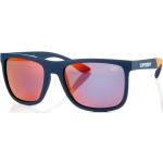 Blaue Superdry Quadratische Sonnenbrillen polarisiert aus Kunststoff für Herren 