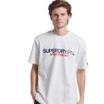 Beige Kurzärmelige Superdry Rundhals-Ausschnitt T-Shirts für Herren Größe M 
