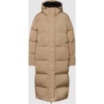 Sandfarbene Gesteppte Superdry Damensteppmäntel & Damenpuffercoats mit Reißverschluss aus Polyester mit Kapuze Größe XL für den für den Herbst 