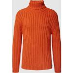 Orange Unifarbene Superdry Rollkragen Strickpullover aus Baumwollmischung für Herren Größe XXL 