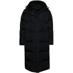 Schwarze Superdry Winterjacken aus Cord mit Kapuze für Damen Größe L für den für den Winter 