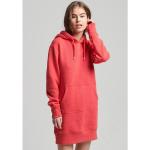 Rote Bestickte Vintage Superdry Sweatkleider für Damen Größe XS für den für den Herbst 