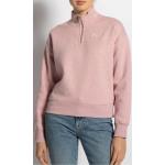 Reduzierte Rosa Unifarbene Superdry Stehkragen Damensweatshirts mit Reißverschluss Größe M für den für den Herbst 