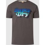 Dunkelgraue Superdry T-Shirts aus Baumwolle für Herren Größe 3 XL für den für den Sommer 