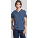 Blaue Superdry V-Ausschnitt T-Shirts aus Baumwolle für Herren Größe XL 