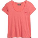 Orange Superdry U-Ausschnitt T-Shirts für Damen Übergrößen 