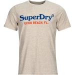 Reduzierte Beige Superdry T-Shirts für Herren Größe XL 