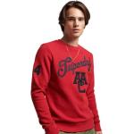 Rote Vintage Superdry Rundhals-Ausschnitt Herrensweatshirts Größe 3 XL 