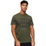 Grüne Vintage Kurzärmelige Superdry Rundhals-Ausschnitt T-Shirts für Herren Größe S 
