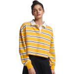 Gelbe Vintage Langärmelige Superdry Damenpoloshirts & Damenpolohemden Größe L 