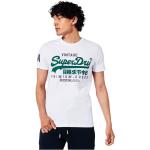 Beige Vintage Kurzärmelige Superdry Rundhals-Ausschnitt T-Shirts für Herren 