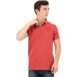 Rote Vintage Kurzärmelige Superdry Kurzarm-Poloshirts für Herren Größe S 
