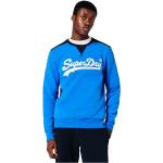 Blaue Vintage Superdry Rundhals-Ausschnitt Herrensweatshirts Größe M 