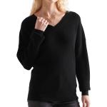 Schwarze Superdry V-Ausschnitt Kaschmir-Pullover aus Wolle für Damen Größe XS 