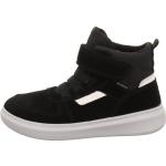 Schwarze Superfit Cosmo High Top Sneaker & Sneaker Boots aus Veloursleder mit Reflektoren für Kinder Größe 38 