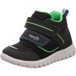 Schwarze Superfit Sport7 High Top Sneaker & Sneaker Boots mit Riemchen aus Veloursleder mit Reflektoren für Kinder Größe 23 