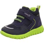 Blaue Superfit Sport7 High Top Sneaker & Sneaker Boots aus Veloursleder mit Reflektoren für Kinder Größe 30 