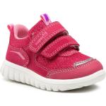 Rosa Superfit Sport7 Low Sneaker mit Riemchen aus Textil mit Reflektoren für Kinder für den für den Sommer 