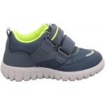 Blaue Superfit Sport7 Low Sneaker mit Riemchen aus Veloursleder für Kinder 