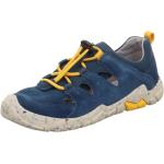Blaue Melierte Superfit Trace Low Sneaker aus Veloursleder für Kinder Größe 28 