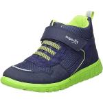Reduzierte Blaue Superfit Sport7 Low Sneaker mit Klettverschluss in Schmalweite aus Veloursleder für Kinder Größe 33 