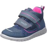 Reduzierte Pinke Superfit Sport7 Low Sneaker mit Klettverschluss in Schmalweite aus Veloursleder für Kinder Größe 24 