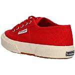 Reduzierte Rote SUPERGA 2750 Jcot Classic Low Sneaker mit Schnürsenkel aus Baumwolle für Kinder Größe 32 