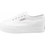 Reduzierte Weiße SUPERGA 2790 Low Sneaker mit Schnürsenkel Atmungsaktiv für Damen Größe 35 