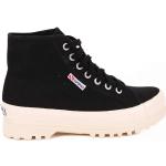 Schwarze SUPERGA High Top Sneaker & Sneaker Boots aus Canvas für Damen Größe 39 